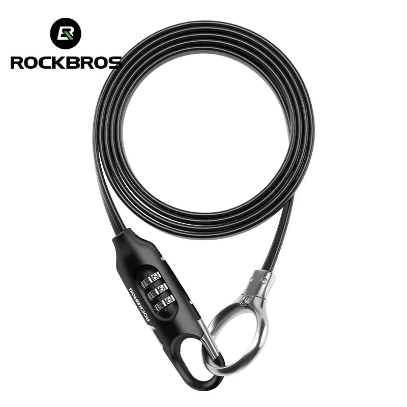 ROCKBROS high-security bike lock anti-theft chain for bicycles and e-bikes, durable steel construction.