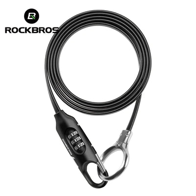 ROCKBROS high-security bike lock anti-theft chain for bicycles and e-bikes, durable steel construction.
