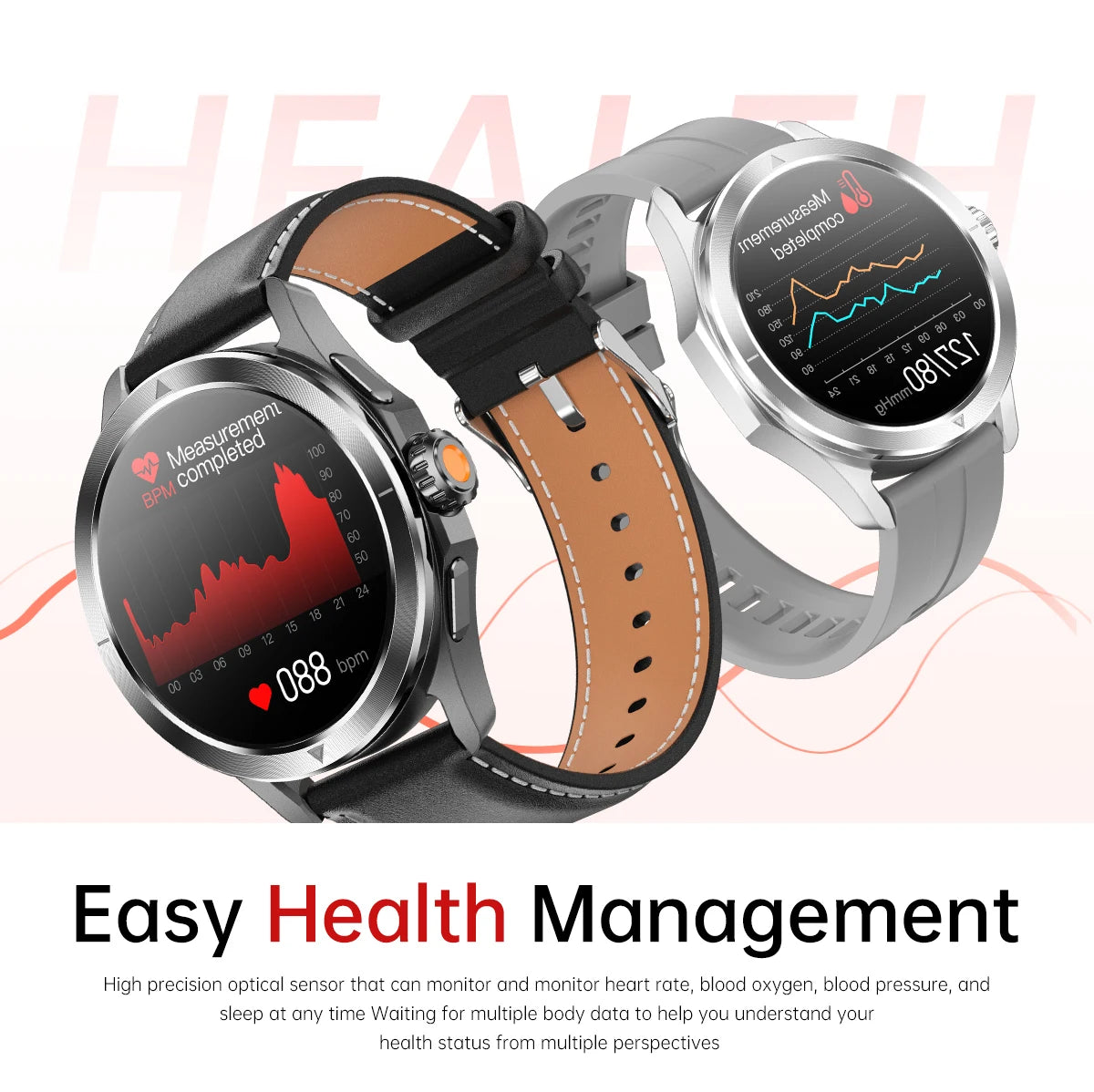 Xiaomi S4 Ultra Smartwatch showcasing health monitoring features with sleek design and easy interface.