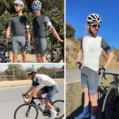 Men's YKYWBIKE cycling bib shorts in various outdoor settings, ideal for long rides and cycling comfort.