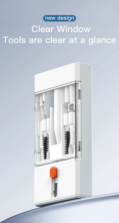 22-in-1 Multi-Function Cleaning Kit with clear window design for easy viewing of tools.