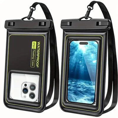 Upgrade sponge waterproof phone bag for iPhone, Samsung, Xiaomi, ideal for swimming and surfing.