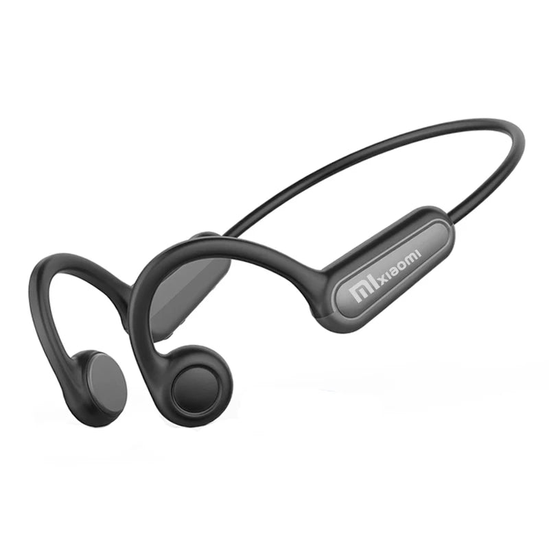 Bone conduction Bluetooth earphones, waterproof design, active noise cancellation, perfect for driving and outdoor activities.