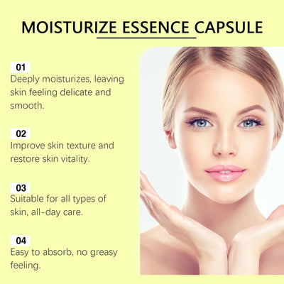 Vitamin E face essence capsule for deep moisturization, improving skin texture, and all-day care for all skin types.