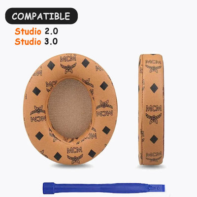 KUTOU earpads compatible with Beats Studio 2.0 and 3.0, featuring a stylish design and soft foam cushioning.