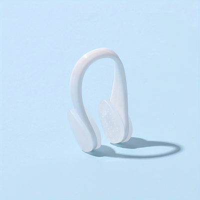 White professional swimming nose clip, comfortable, waterproof, and anti-choking design for effective swimming training.
