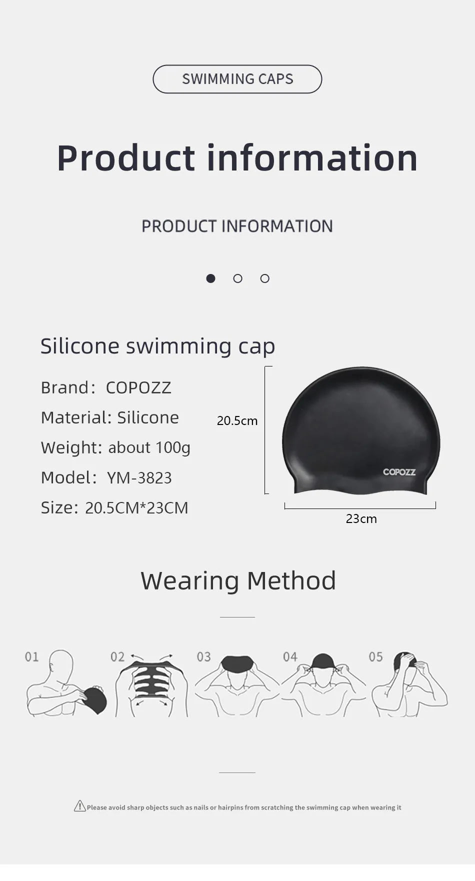 https://freeunderwater.com › products › copozz-men-women-elastic-large-size-candy-color-swimming-wear-hat-adults-waterproof-swimming-hat-silicone-swimming-caps-badmuts