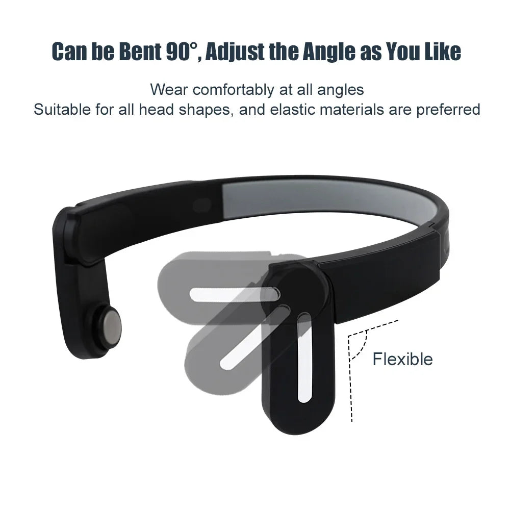 Adjustable 90-degree angle wireless head massager for comfort and flexibility, suitable for all head shapes.