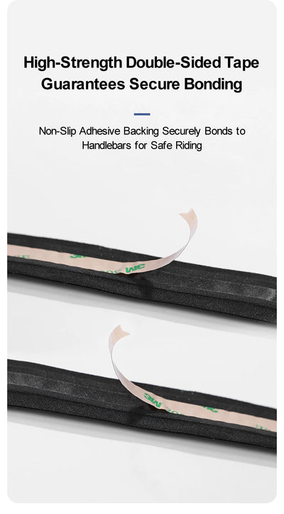 High-strength double-sided tape for secure bonding, featuring non-slip adhesive for bicycle handlebar safety.
