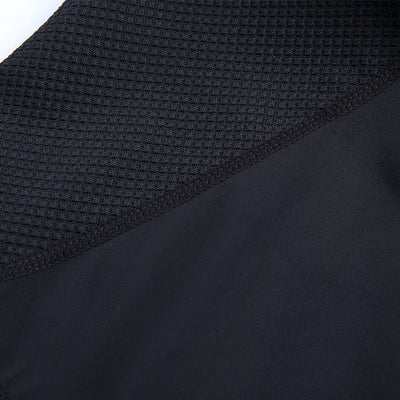 Close-up of YKYWBIKE cycling bib shorts fabric, showcasing breathable mesh and spandex blend for comfort during rides.