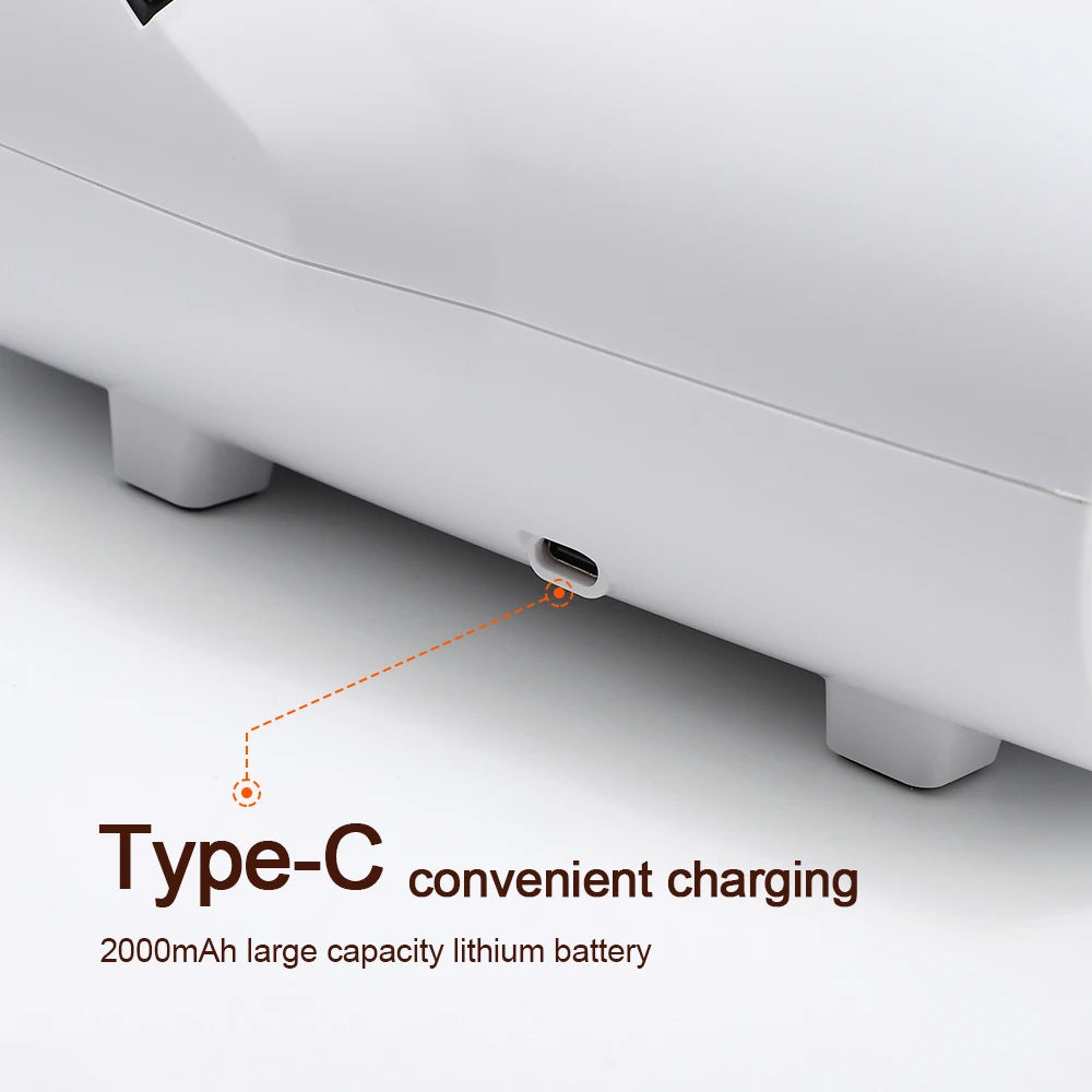 Type-C charging port for Electric Hand Massage Airbag Compression with 2000mAh lithium battery for easy convenience.
