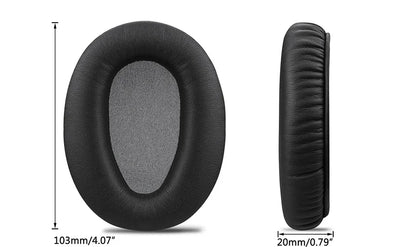 KUTOU replacement ear pads for Sony headphones, ear cushions measurement 103mm x 20mm, made of leather.