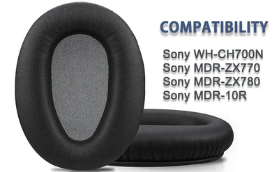 KUTOU replacement ear pads for Sony WH-CH700N, MDR-ZX770, ZX780, and MDR-10R headphones, featuring leather cushioning.