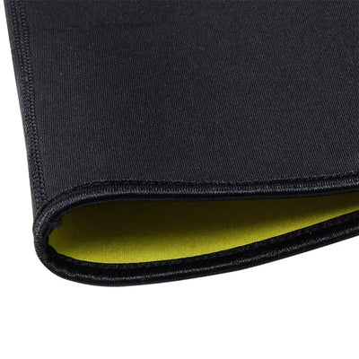 Close-up of the Men’s Slimming Body Shaper Vest showcasing its sleek black design and inner yellow lining.
