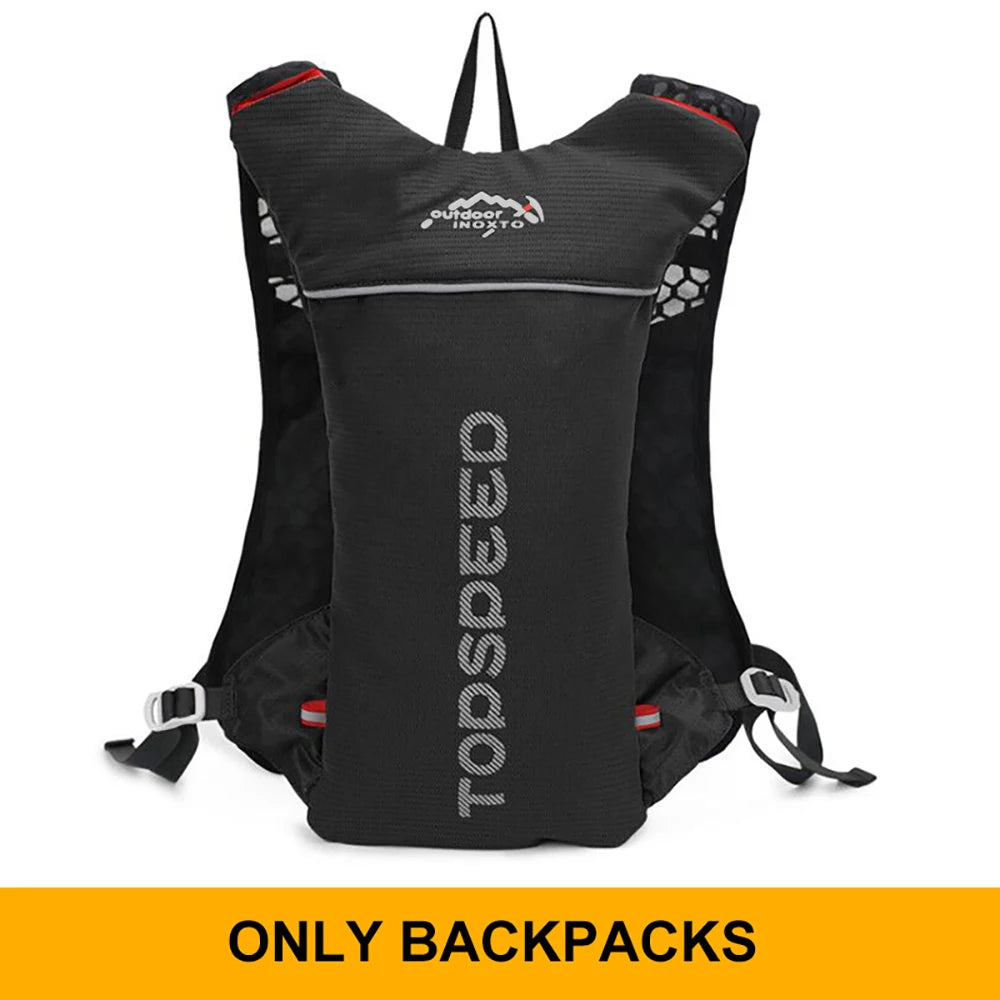 Ultralight hydration running vest backpack featuring breathable design, perfect for outdoor sports and unisex use.