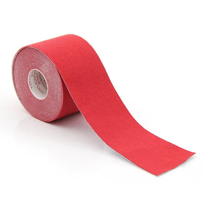 2.5CM x 5M red kinesiology tape for facial skin care and wrinkle removal.