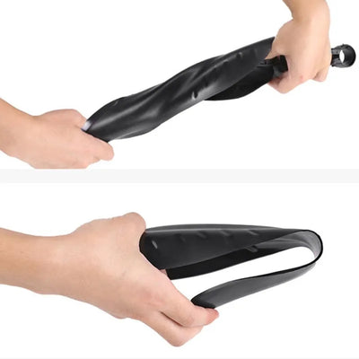 Bicycle fender made of soft PP plastic, demonstrating flexibility and suitability for splash protection on mountain bikes.