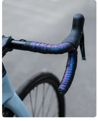 INBIKE non-slip lightweight handlebar tape in purple and blue, designed for comfort and grip on bicycles.