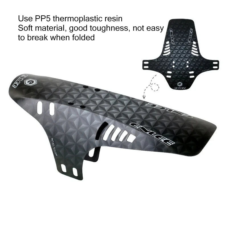 Reflective MTB bike mudguard front/rear fender made from durable PP5 thermoplastic resin, designed for mountain bikes.