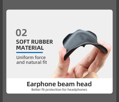 Soft rubber earphone beam head for better fit and protection, ensuring comfort for headphone users.