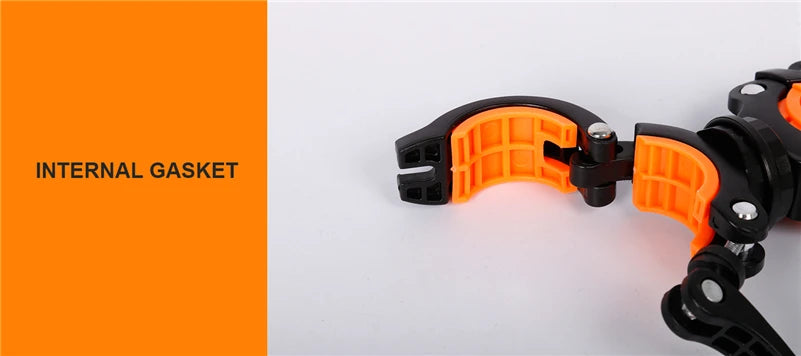 Internal gasket component in black and orange, designed for securing parts in mechanical applications.