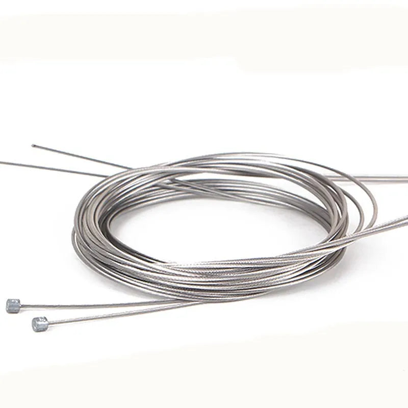 Stainless steel inner wire cables for bike brake and gear systems, suitable for MTB and road bikes.