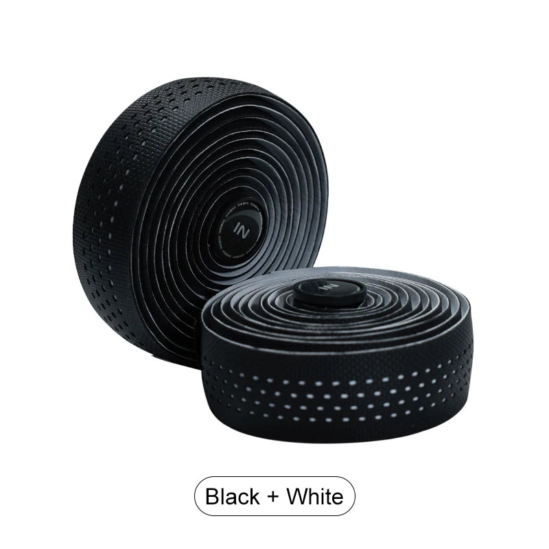 INBIKE soft grip handlebar tape in black and white, lightweight and non-slip design for bicycles.