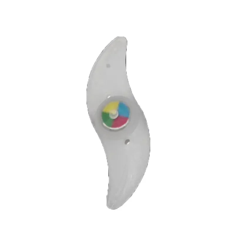 Colorful LED bicycle spoke light with a unique design, ensuring safety for cyclists during night rides.