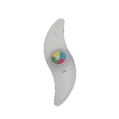 Colorful LED bicycle spoke light with a unique design, ensuring safety for cyclists during night rides.