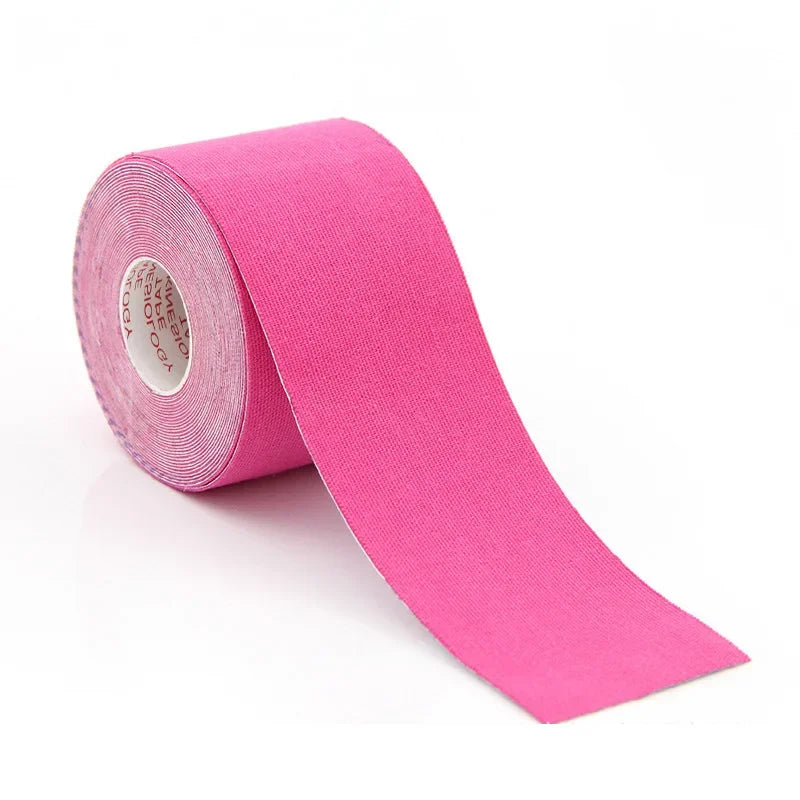 2.5CM*5M pink kinesiology tape for face and neck lifting, wrinkle remover skin care tool, protective bandage.