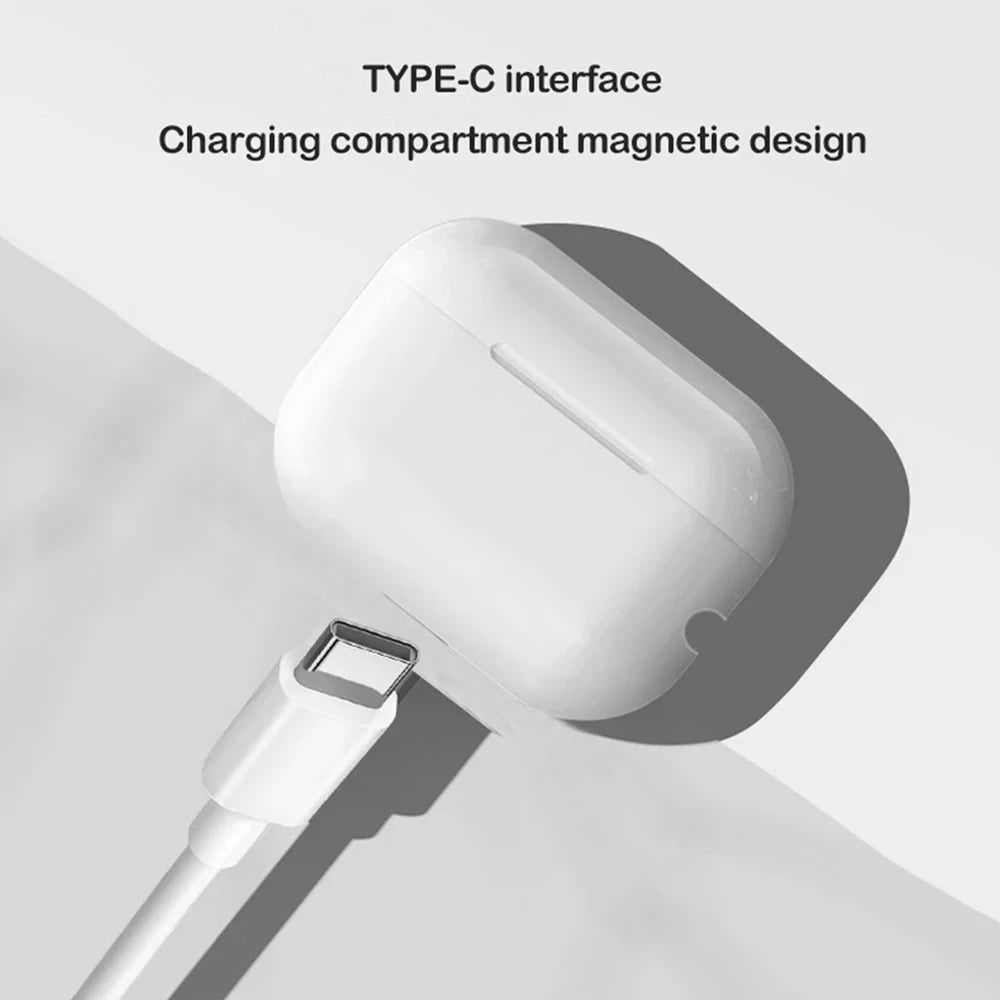 Type-C charging case for earbuds featuring a magnetic compartment design.
