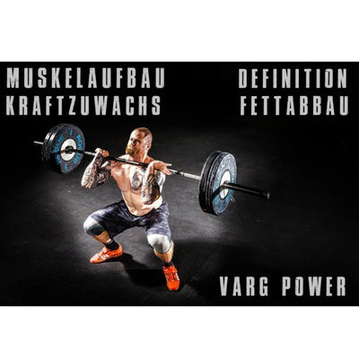 Muscle building and strength training with Varg Power for quick gains in mass and strength.