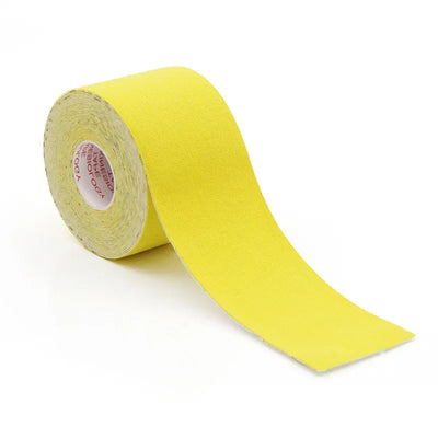 2.5CM*5M yellow kinesiology tape roll for face and neck lifting, wrinkle removal, and skin care.