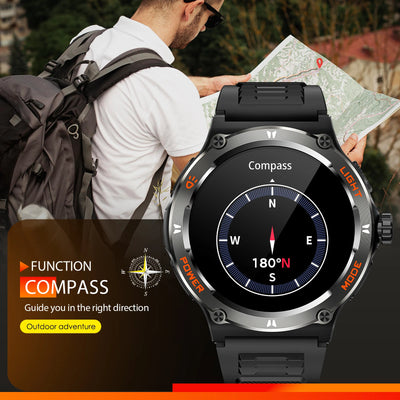 LaNikar Smart Watch with compass feature, perfect for outdoor adventures and navigation.