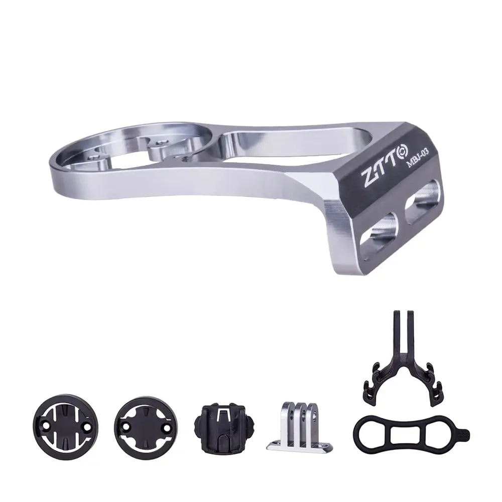 ZTTO Bicycle Stem Computer Mount made of aluminum for Garmin, Bryton, GoPro, and flashlight, ideal for road bikes and MTB.