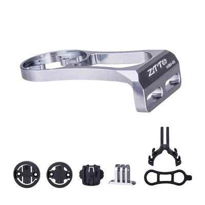 ZTTO Bicycle Stem Computer Mount made of aluminum for Garmin, Bryton, GoPro, and flashlight, ideal for road bikes and MTB.