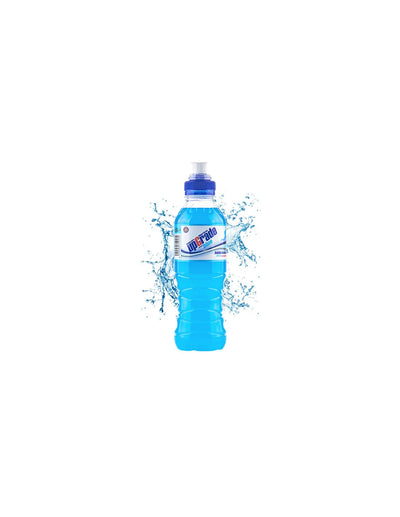Benedetto Upgrade Blue isotonic sports drink bottle with splash effect, refreshing hydration for adults.